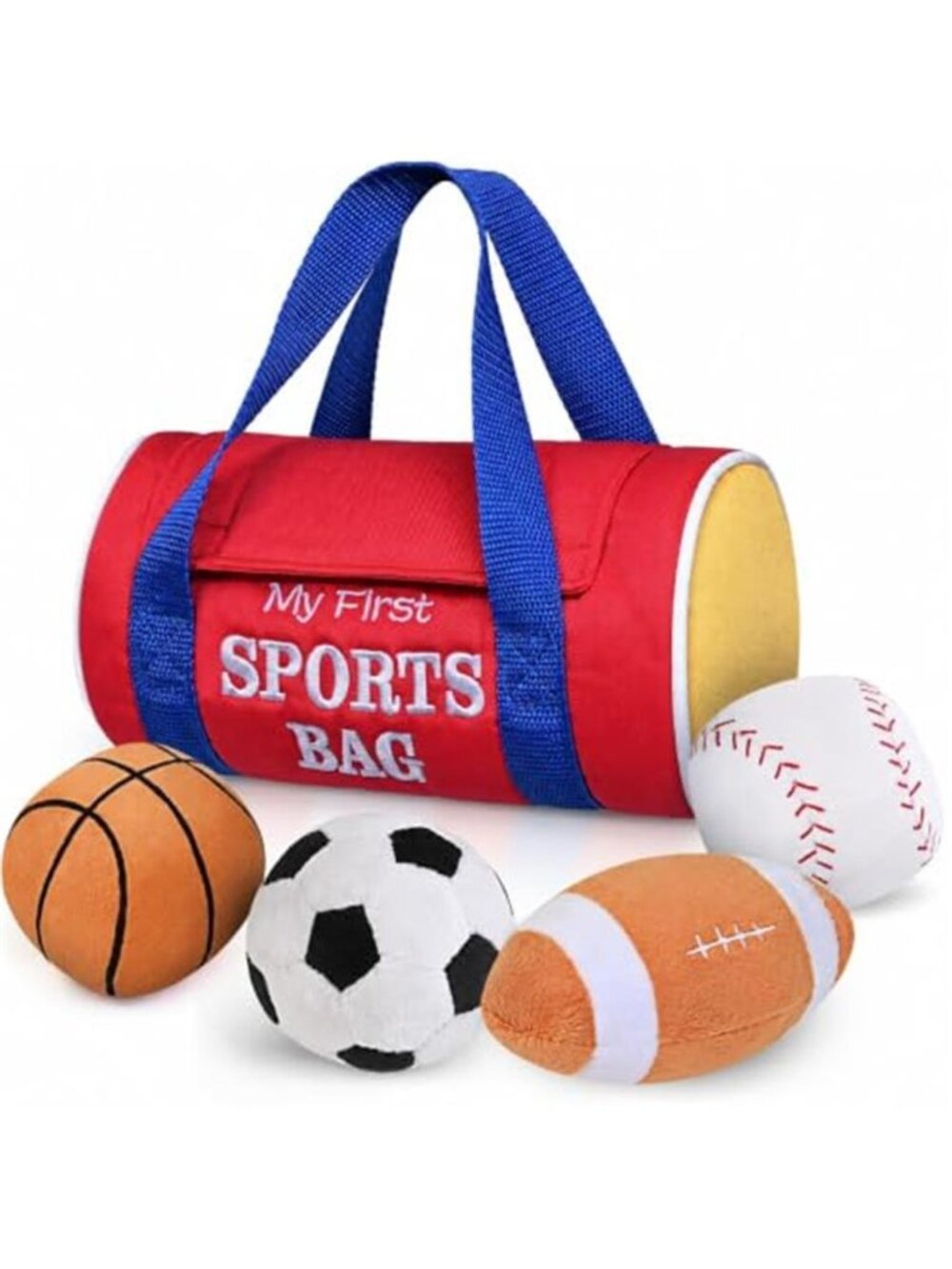 Sensory Sports Ball Set Baby Rattle Crinkle Toy